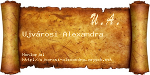Ujvárosi Alexandra névjegykártya